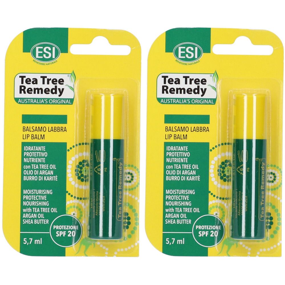 ESI Tea Tree Remedy Balsamo Labbra Set da 2