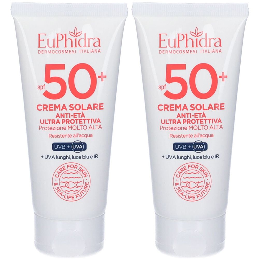 Euphidra Kaleido Crema Viso Ultra Protettiva Spf50+ 50 Ml Set da 2