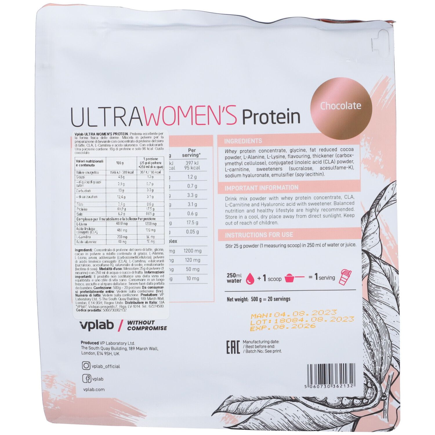 Vplab Ultra Women`s Protein Chocolate