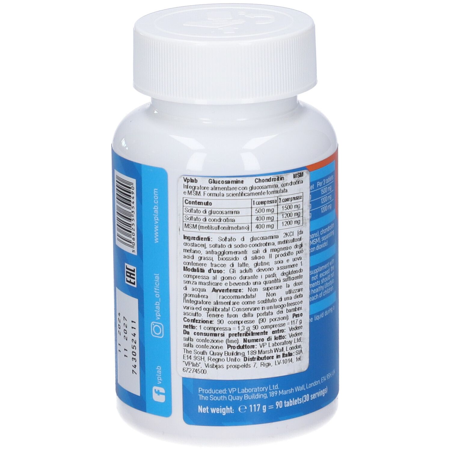VPLAB Glucosamine & Chondroitin & MSM