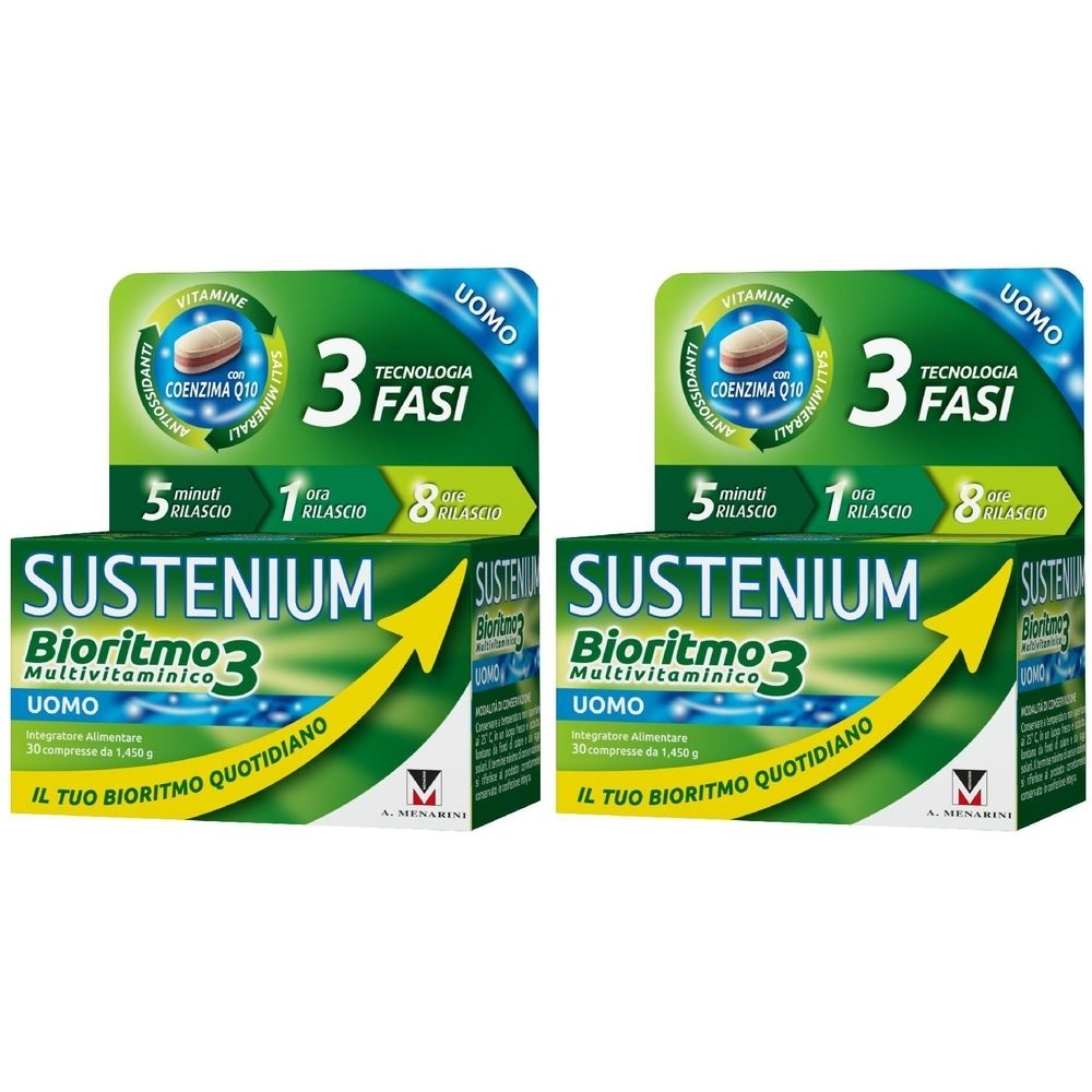 SUSTENIUM Bioritmo 3 Multivitaminico Uomo Set da 2