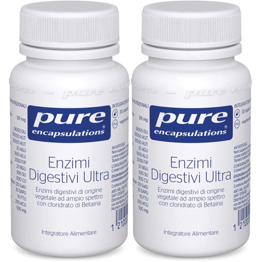 Pure Encapsulations Enzimi Digestivi Ultra 30 Capsule Set da 2