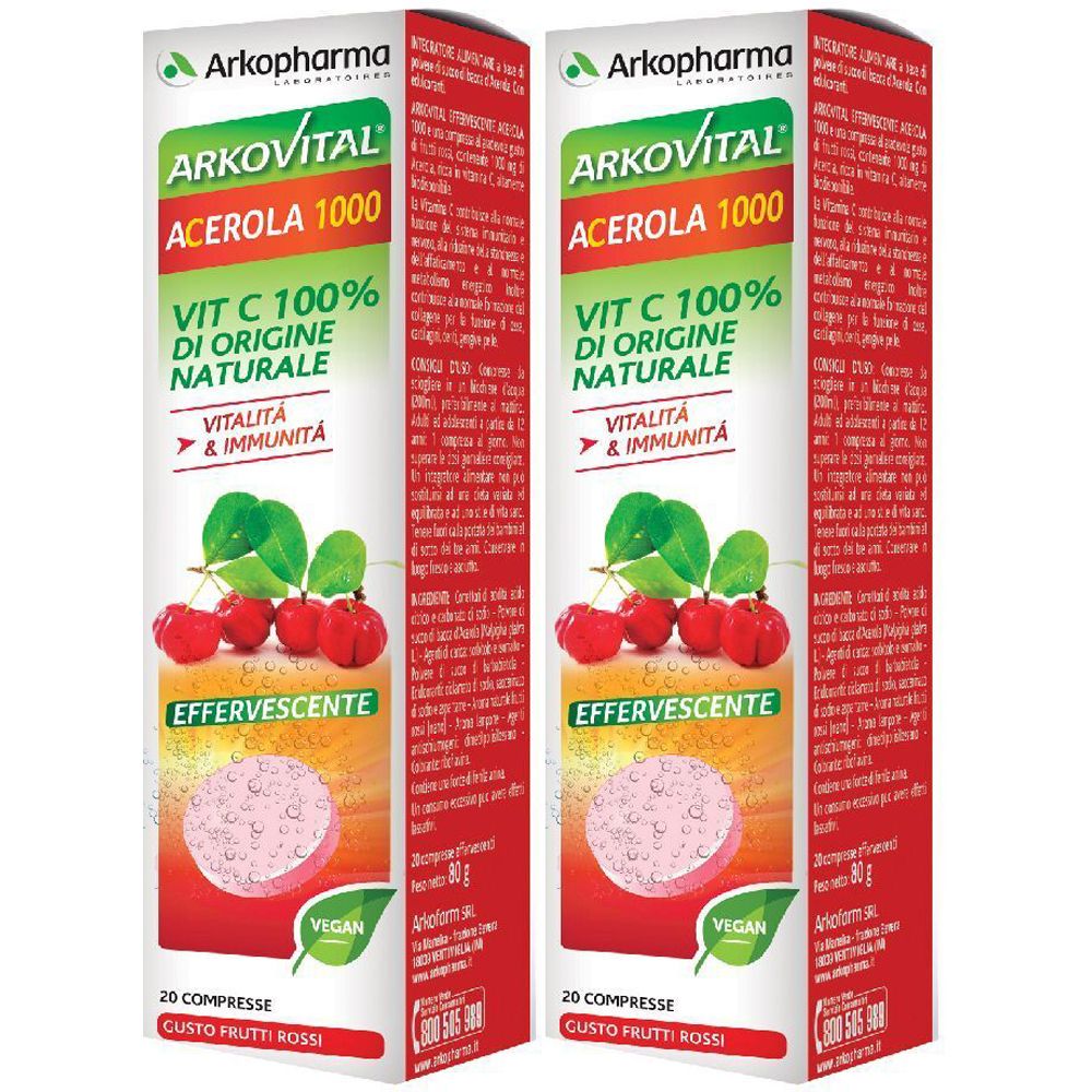 Arkopharma ARKOVITAL® Acerola 1000 Effervescente Set da 2