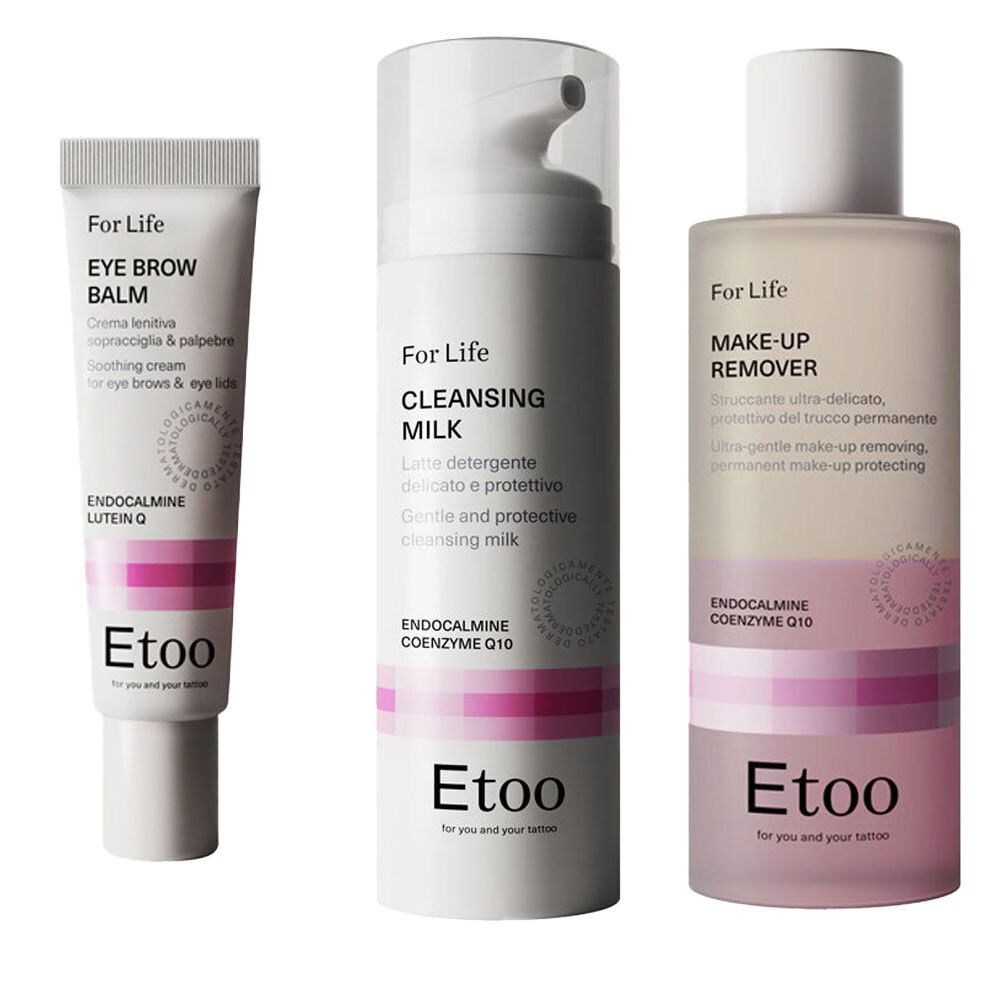 Etoo Eye Brow Balm + Make-Up Remover + Cleansing Milk