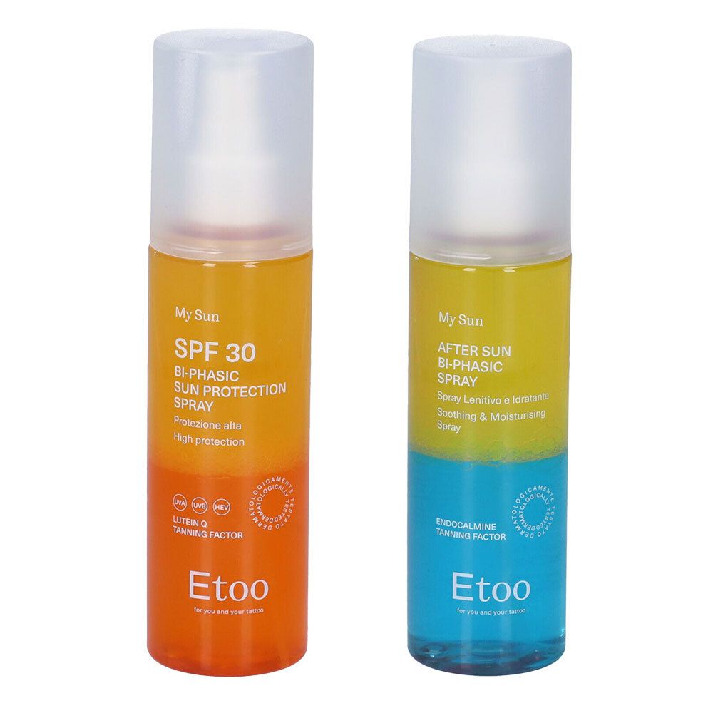 Etoo Biphasic Sun Protection Spray SPF30 + After-Sun Biphasic Spray