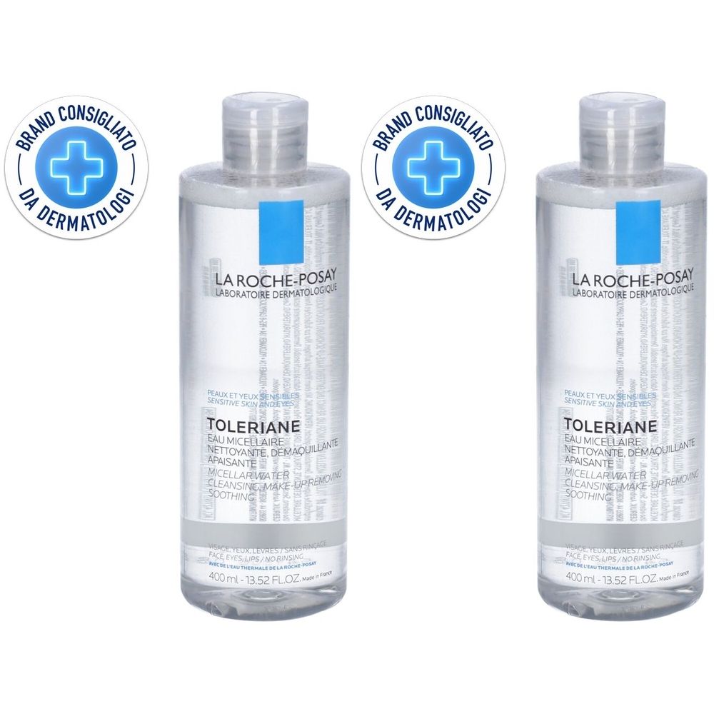 La Roche-Posay Toleriane Acqua Micellare Pelle Sensibile 400 ml Set da 2