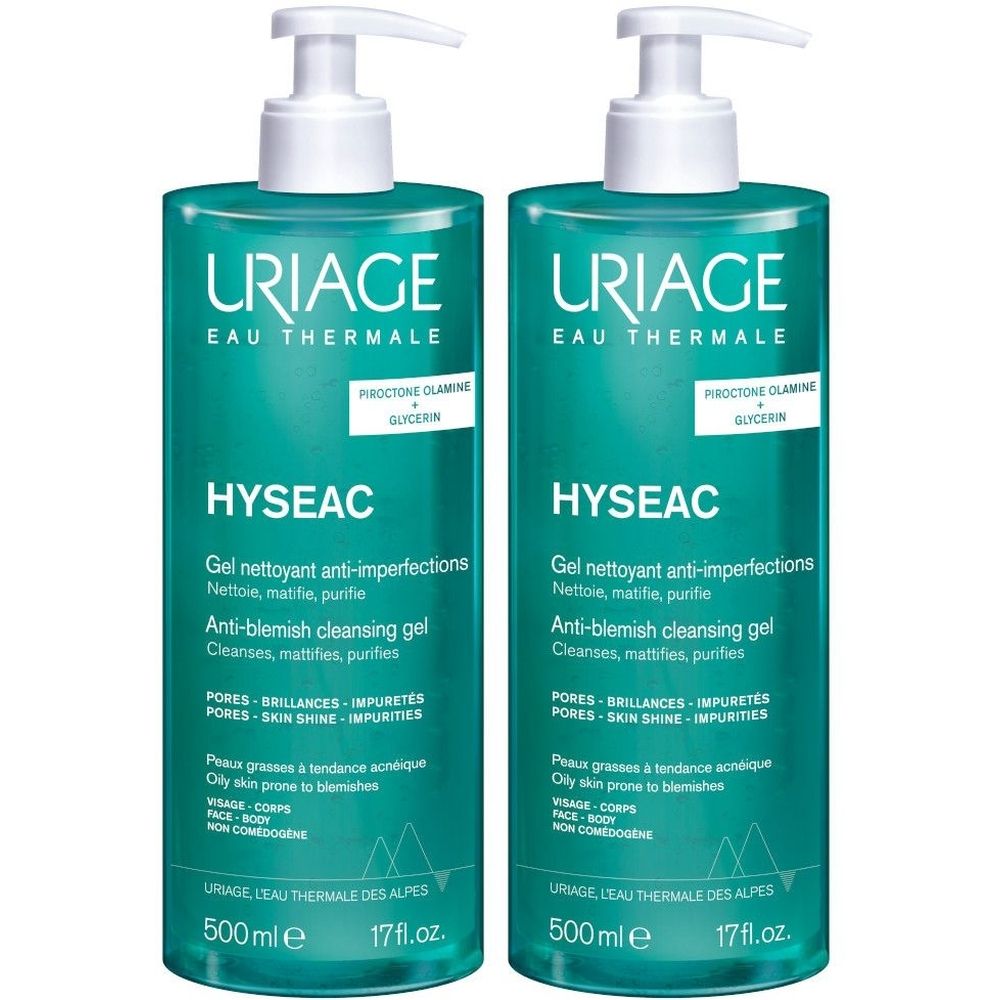 Uriage Hyseac Gel Detergente Purificante Anti-Imperfezioni Set da 2