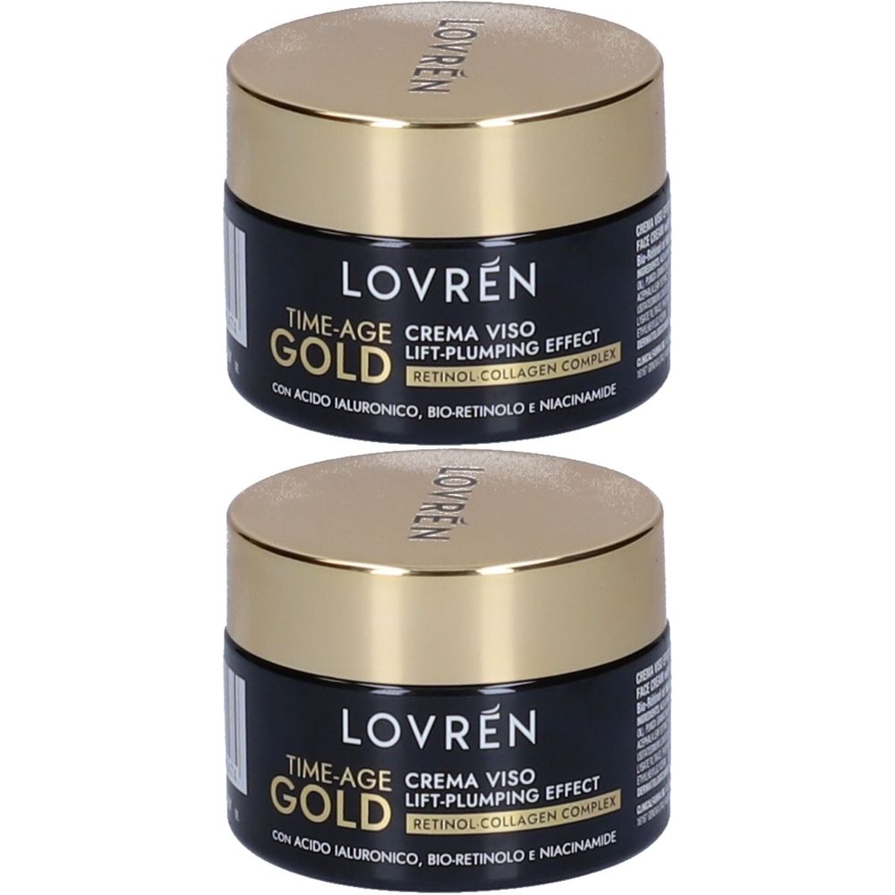 Lovren Crema Viso Time Age Gold Lift Plumping Effect Set da 2