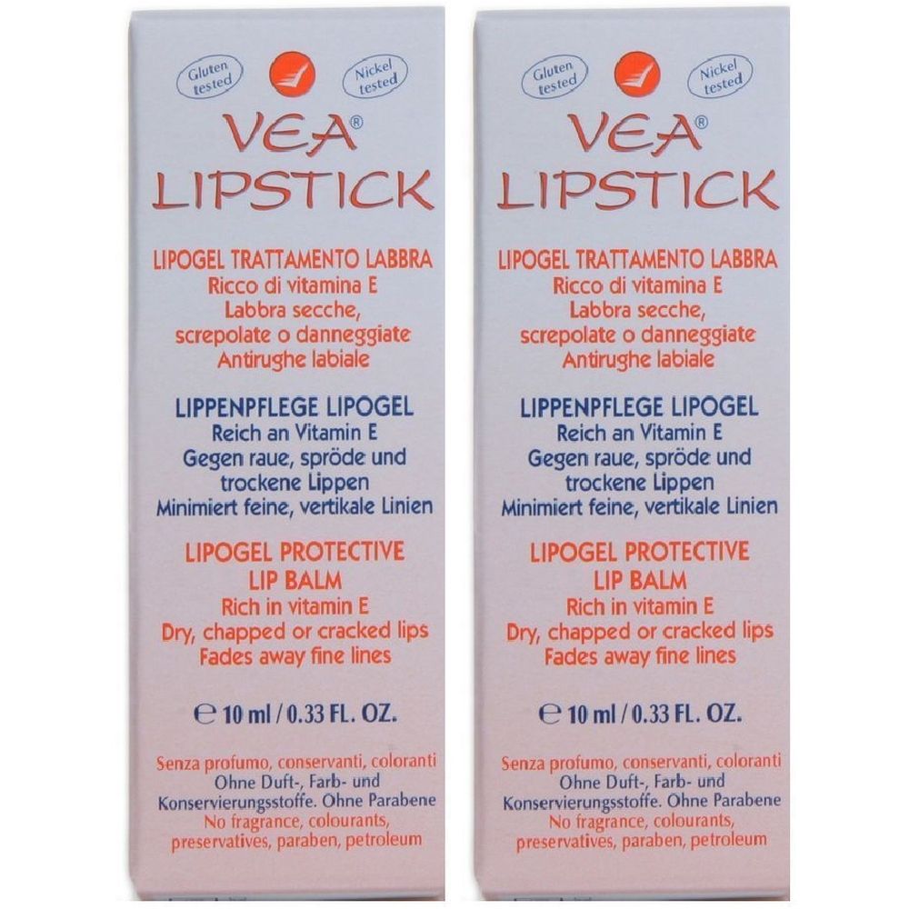 Vea® Lipstick Lipogel Labbra Set da 2