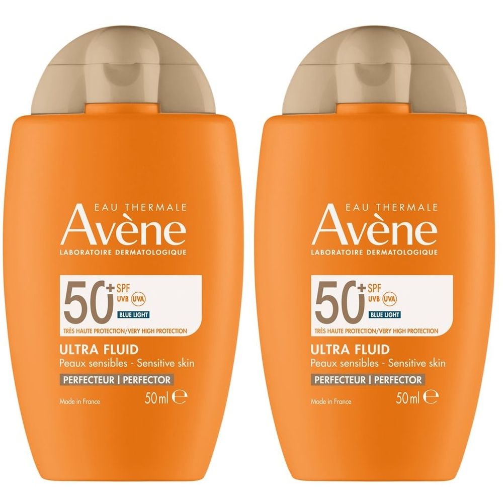 Avene Ultra Fluid Fluido Solare Perfezionatore SPF50+ Set da 2