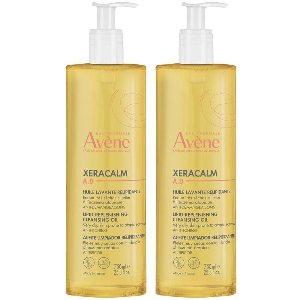 Eau Thermale Avène Xeracalm A.D. Olio Detergente Liporestitutivo 750ml - Pelle molto secca a tendenza atopica Set da 2
