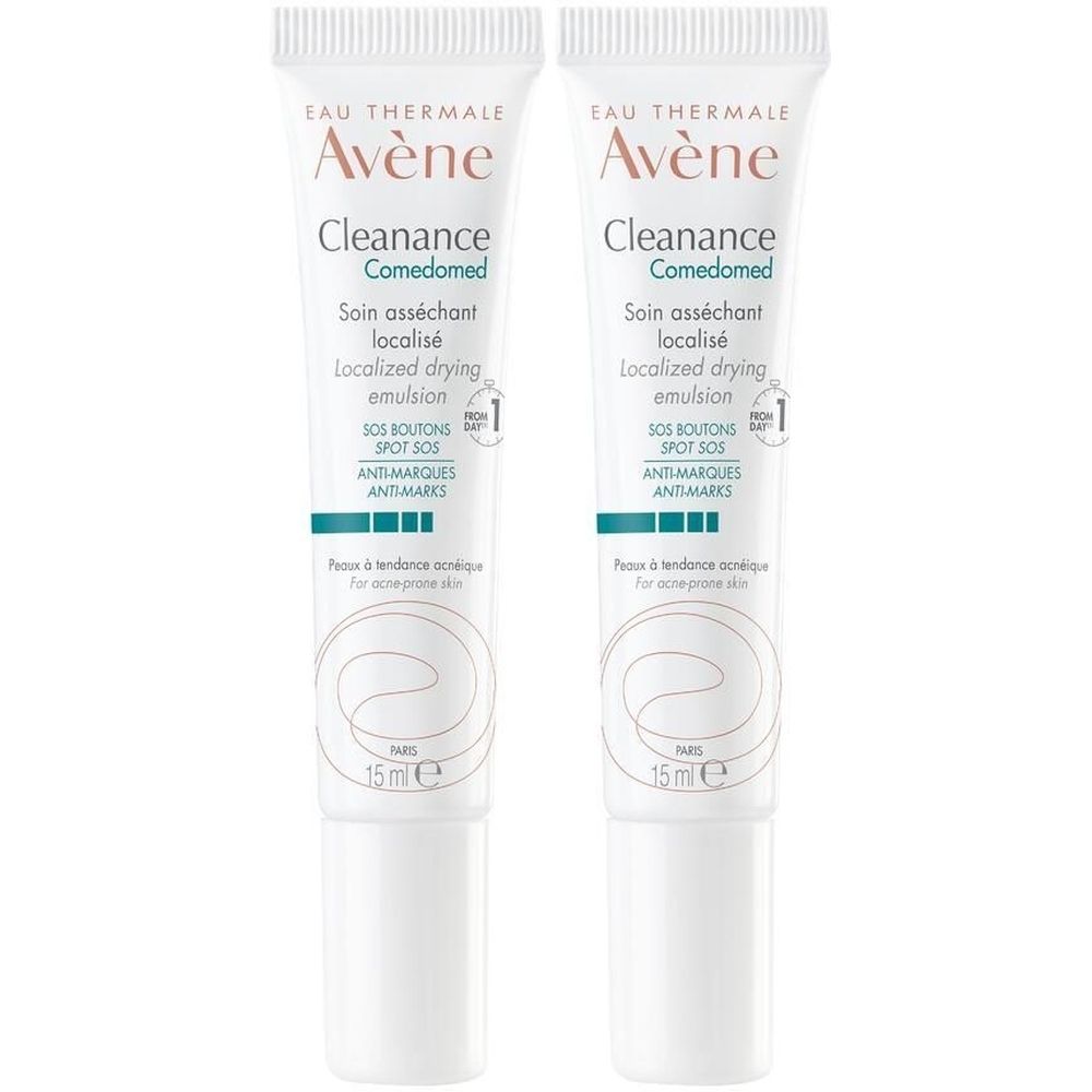 Eau Thermale Avène Cleanance Comedomed Trattamento adsorbente localizzato 15ml - Pelle grassa a tendenza acneica, anti-imperfezioni Set da 2