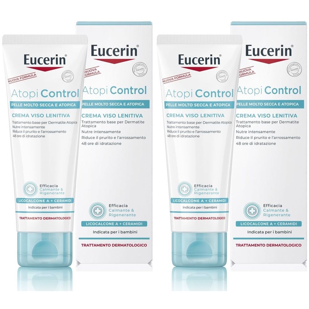 Eucerin Atopi Control Crema Viso 50 ml Set da 2