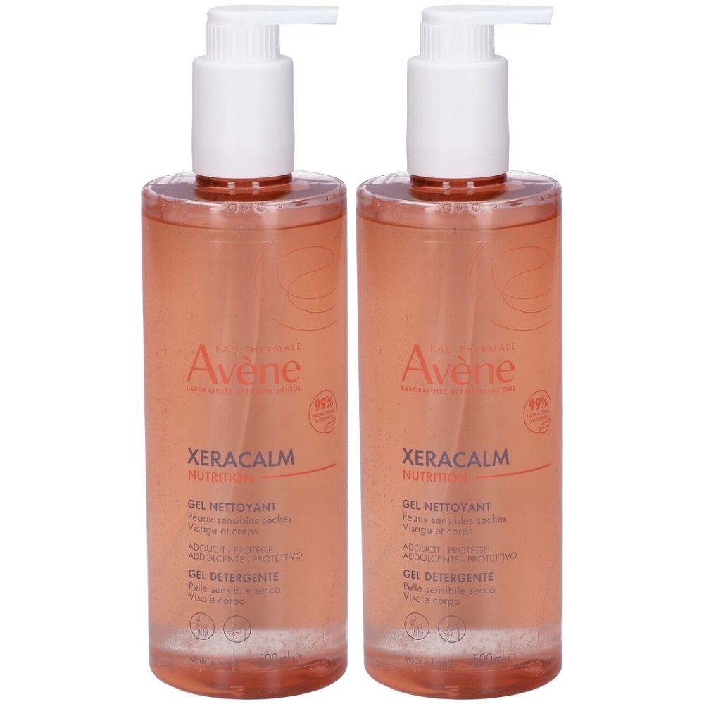 Eau Thermale Avène Xeracalm Nutrition Gel Detergente 500ml - Pelle molto secca Set da 2