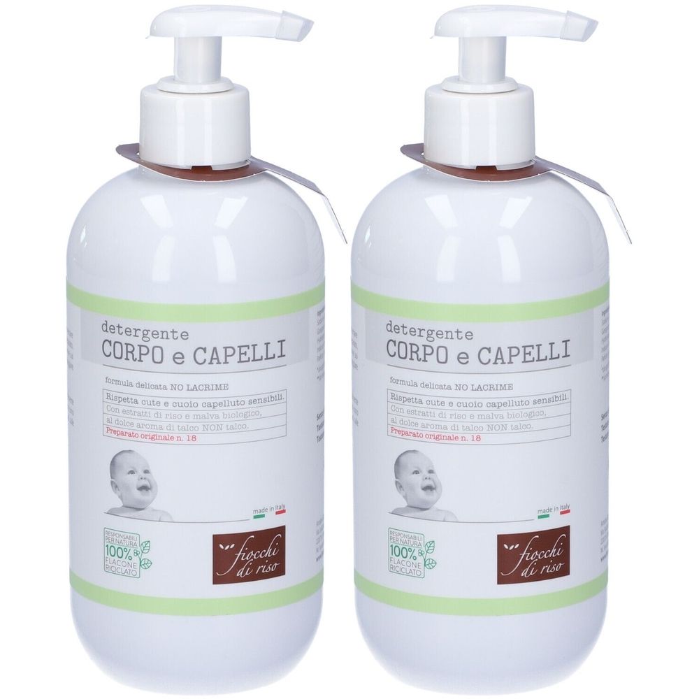 Fiocchi di Riso Detergente Corpo e Capelli Talco Set da 2