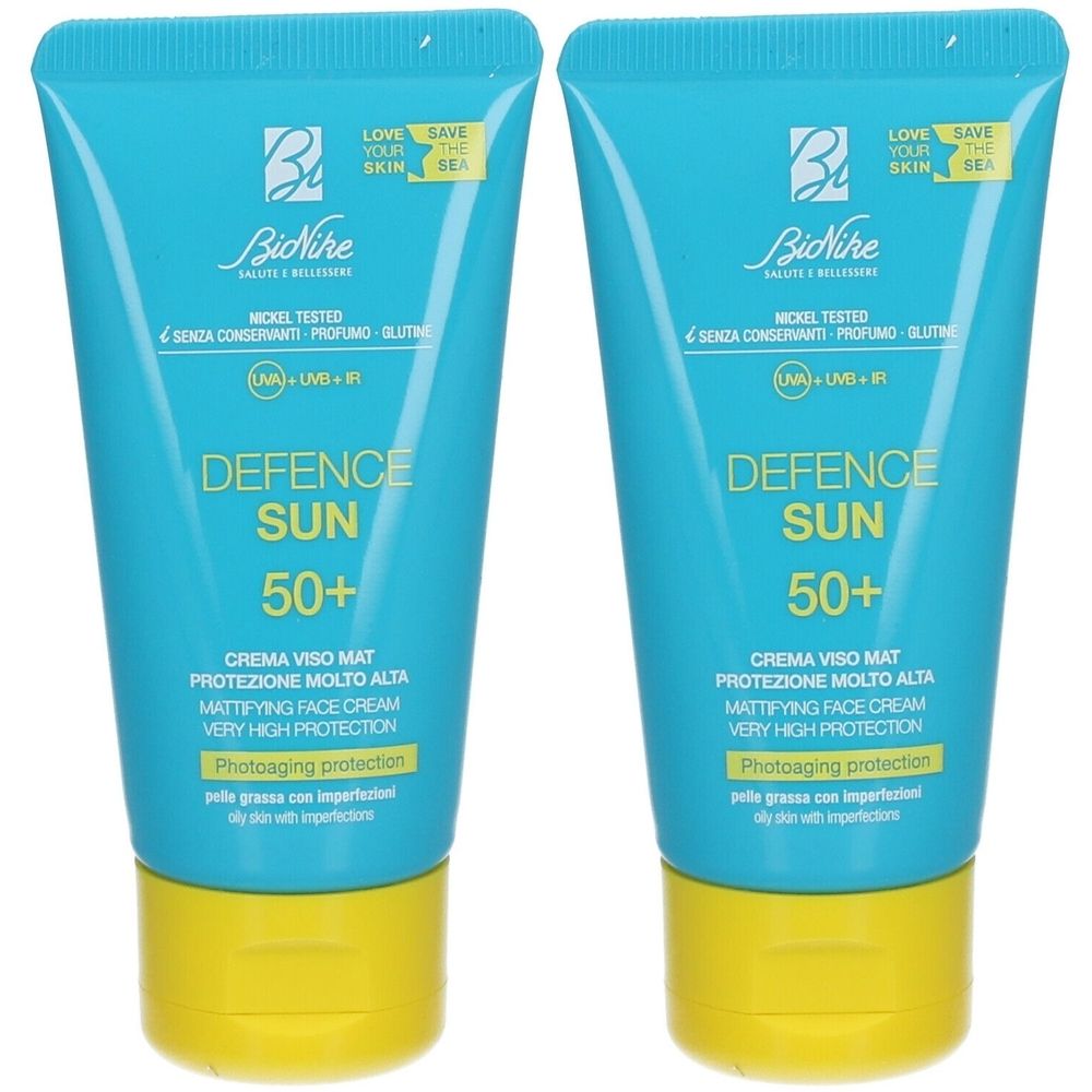 BioNike Defence Sun Crema Viso Mat SPF 50+ Set da 2