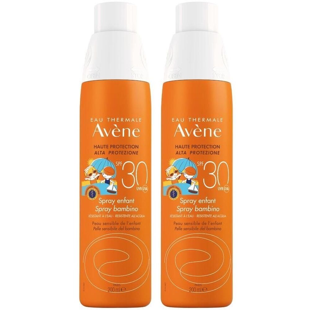 Eau Thermale Avène Spray Bambino SPF 30 200ml - Alta protezione solare Set da 2