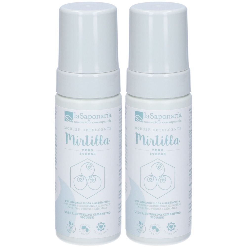 La Saponaria Mousse Detergente Mirtilla Set da 2