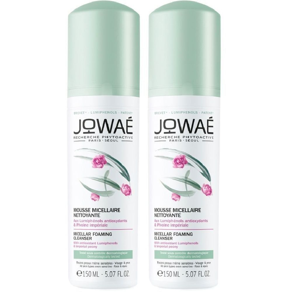 JOWAÉ Mousse Micellare Struccante Viso e Occhi Set da 2