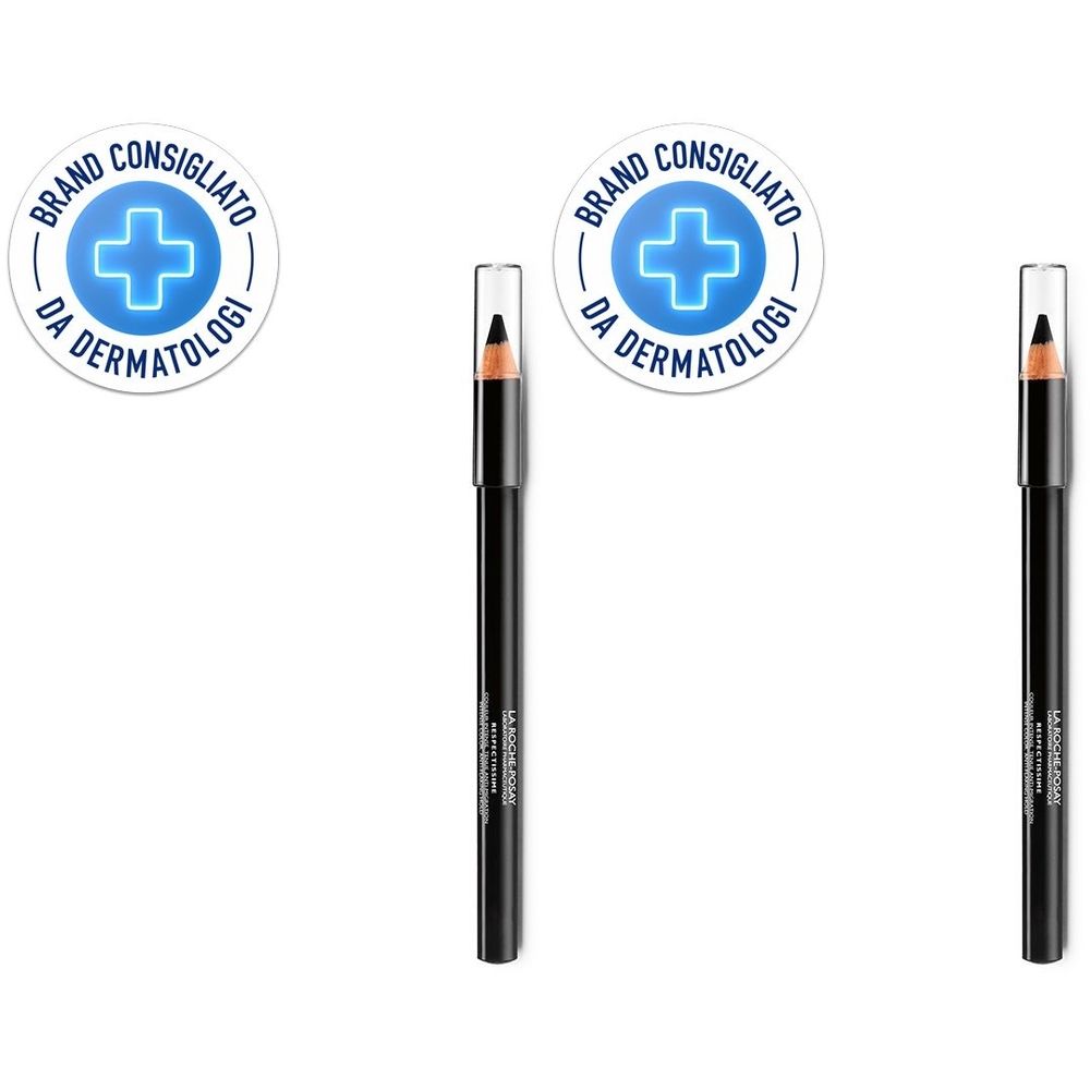 La Roche-Posay Toleriane Matita Occhi Nera Alta tollerabilità con Pigmenti Purificati 1 gr Set da 2
