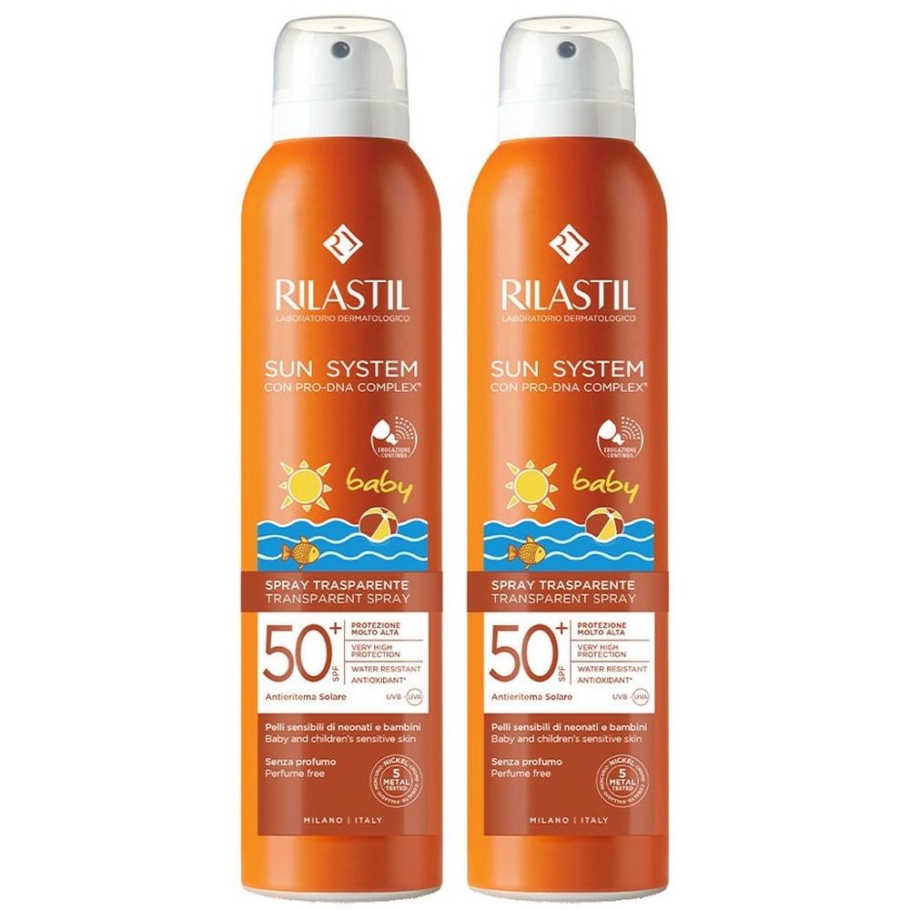 Rilastil Sun System Baby Transparent Spray Spf50+ Set da 2