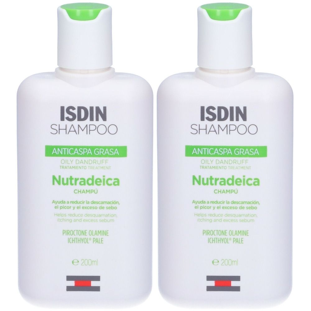 ISDIN Nutradeica Shampoo dermatologico antiforfora grassa Set da 2