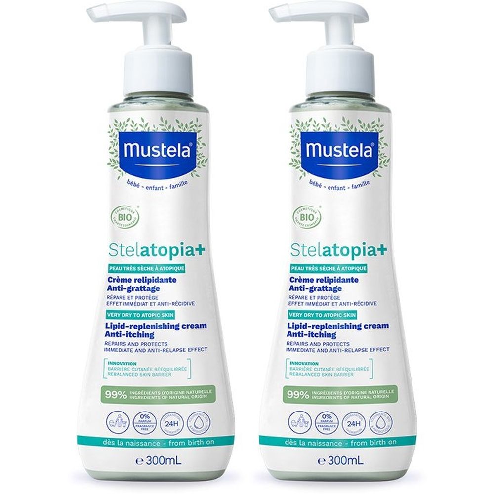 Mustela® Crema Stelatopia+ Crema Relipidante Idratazione Quotidiana Pelle Atopica Set da 2