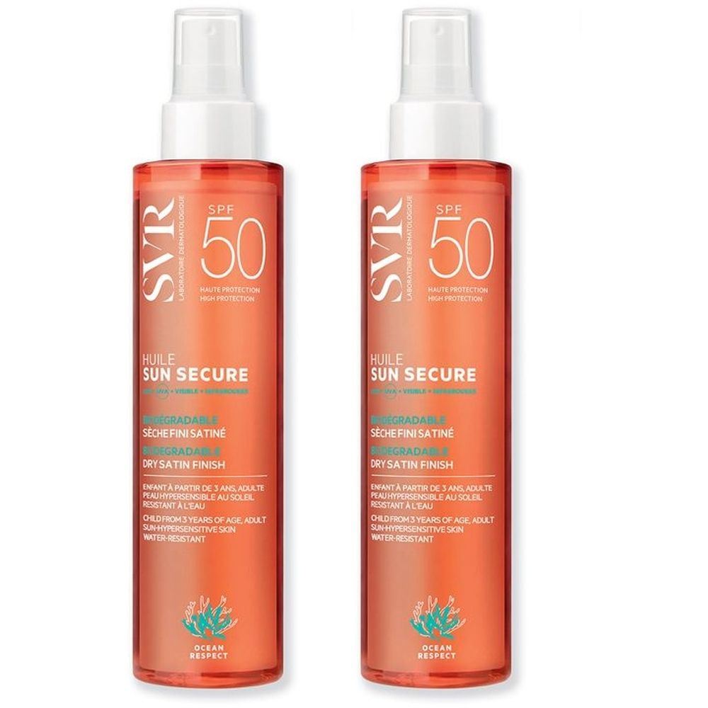 SVR SUN SECURE HUILE SECHE SPF50+ NUOVA FORMULA Set da 2