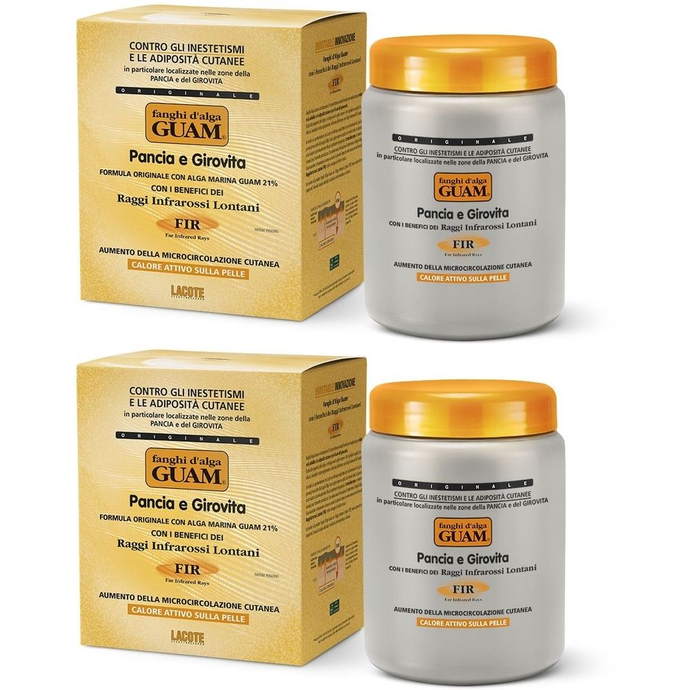 GUAM® Fanghi d'Alga Pancia e Girovita FIR Set da 2