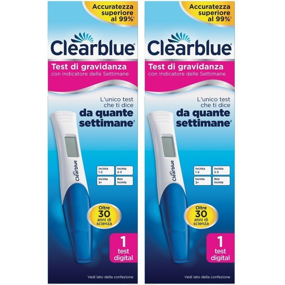 Test di Gravidanza Clearblue con Indicatore delle Settimane Set da 2