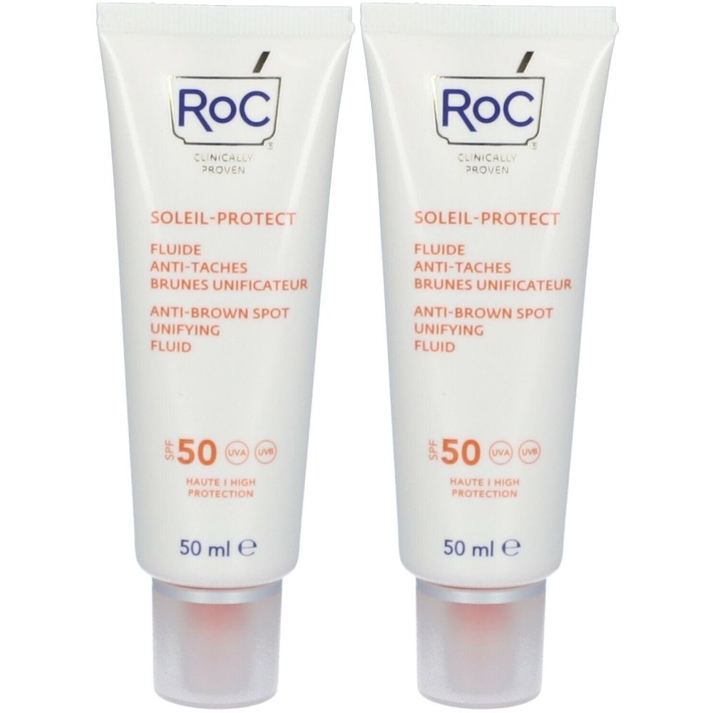 ROC SOLEIL PROTECT Fluido Viso Uniformante Anti Macchie SPF50 Set da 2