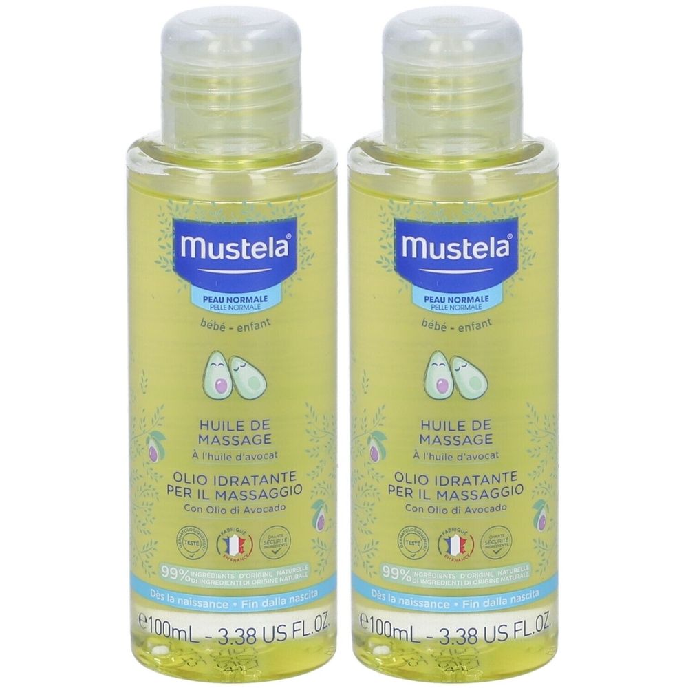Mustela® Olio Idratante per il Massaggio Set da 2