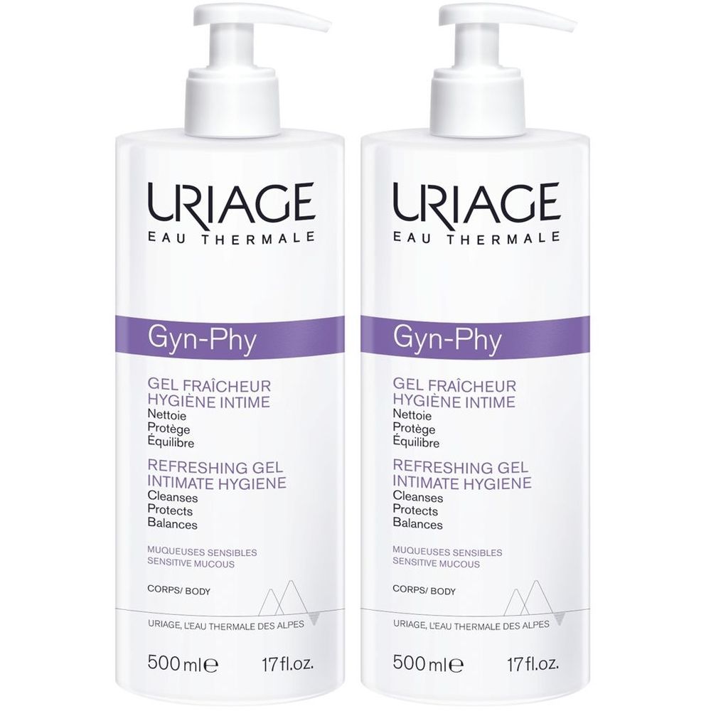 URIAGE GYN-phy - Gel detergente intimo rinfrescante 500ml Set da 2