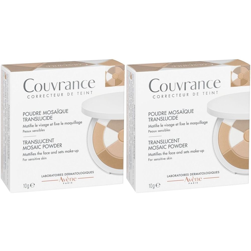 Eau Thermale Avène Couvrance Cipria Mosaico Traslucida Set da 2