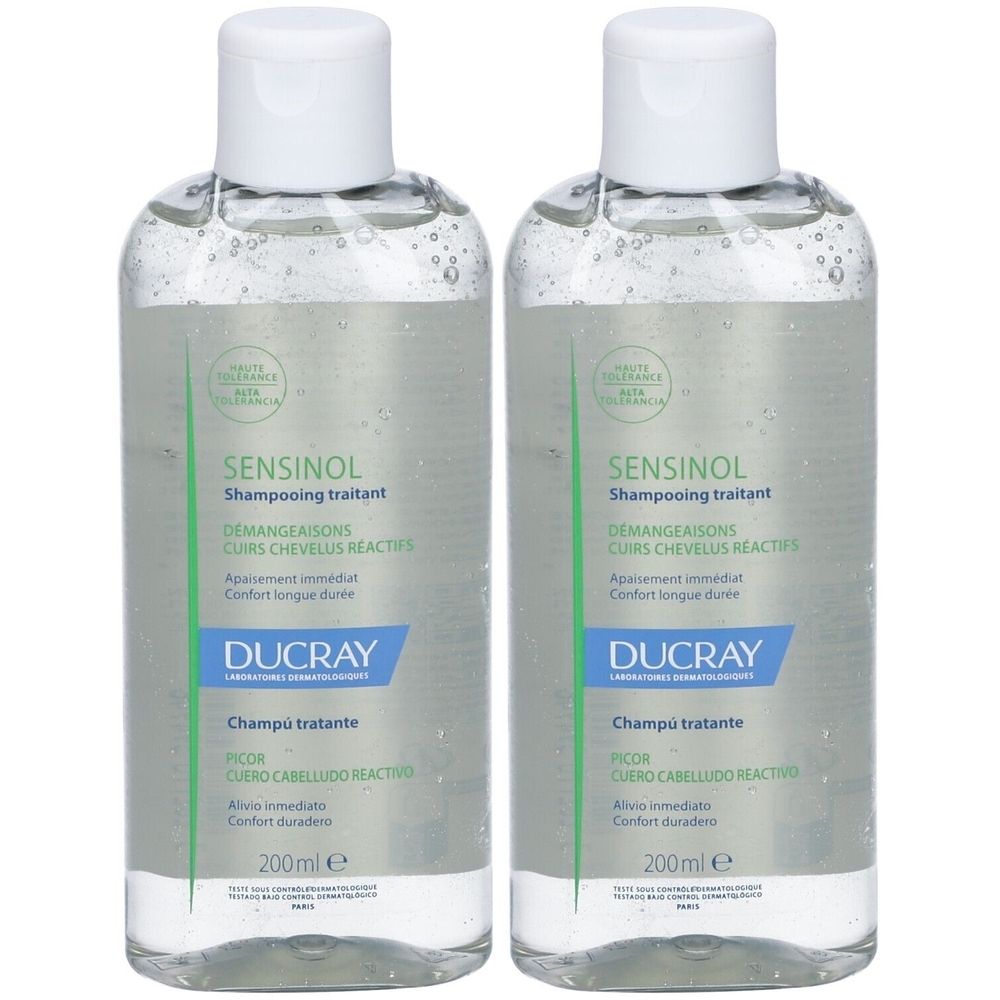 Ducray Sensinol Shampoo trattante 200ml - Cuoio capelluto sensibile e reattivo Set da 2