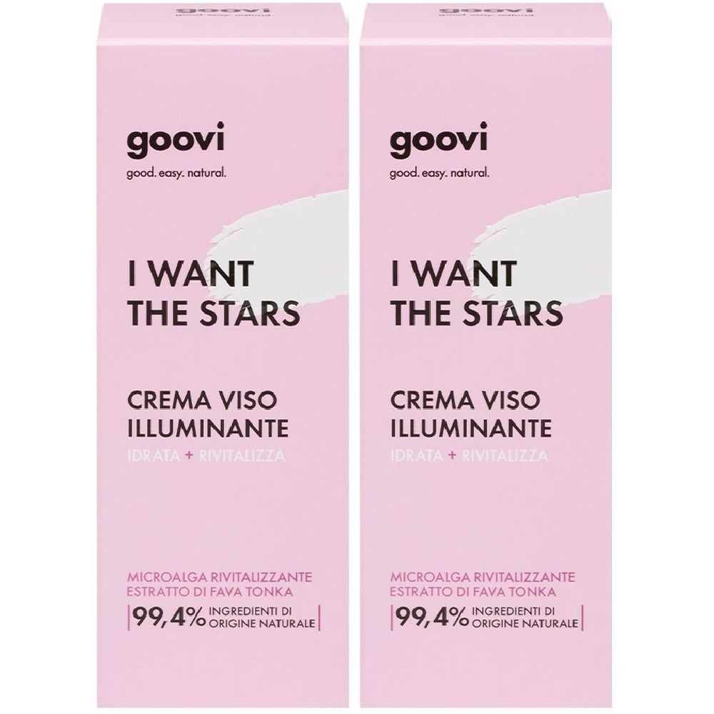Goovi Crema Viso Illuminante I Want The Stars - risparmia il 15% con il codice: GOOVI15 Set da 2