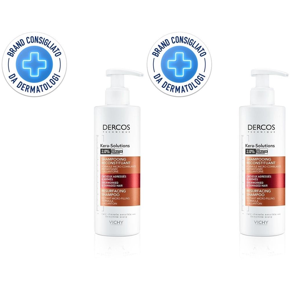 Vichy Dercos Kera-Solution Shampoo Ristrutturante 250 ml Set da 2
