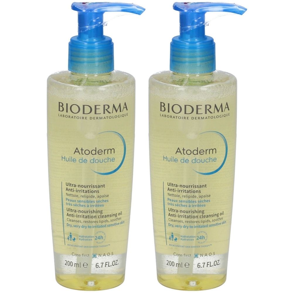 BIODERMA Atoderm Huile de Douche Olio doccia detergente pelle secca e atopica Set da 2