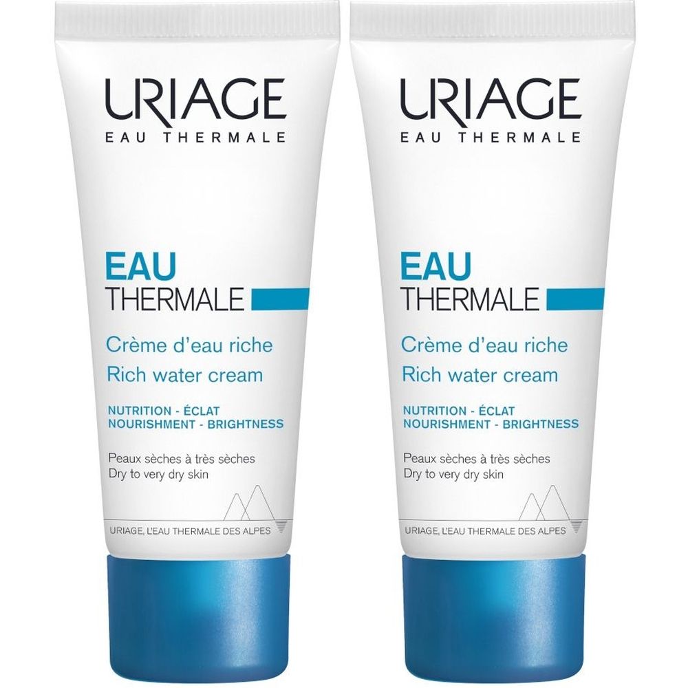 URIAGE Eau Thermale Crema Ricca all'Acqua Set da 2
