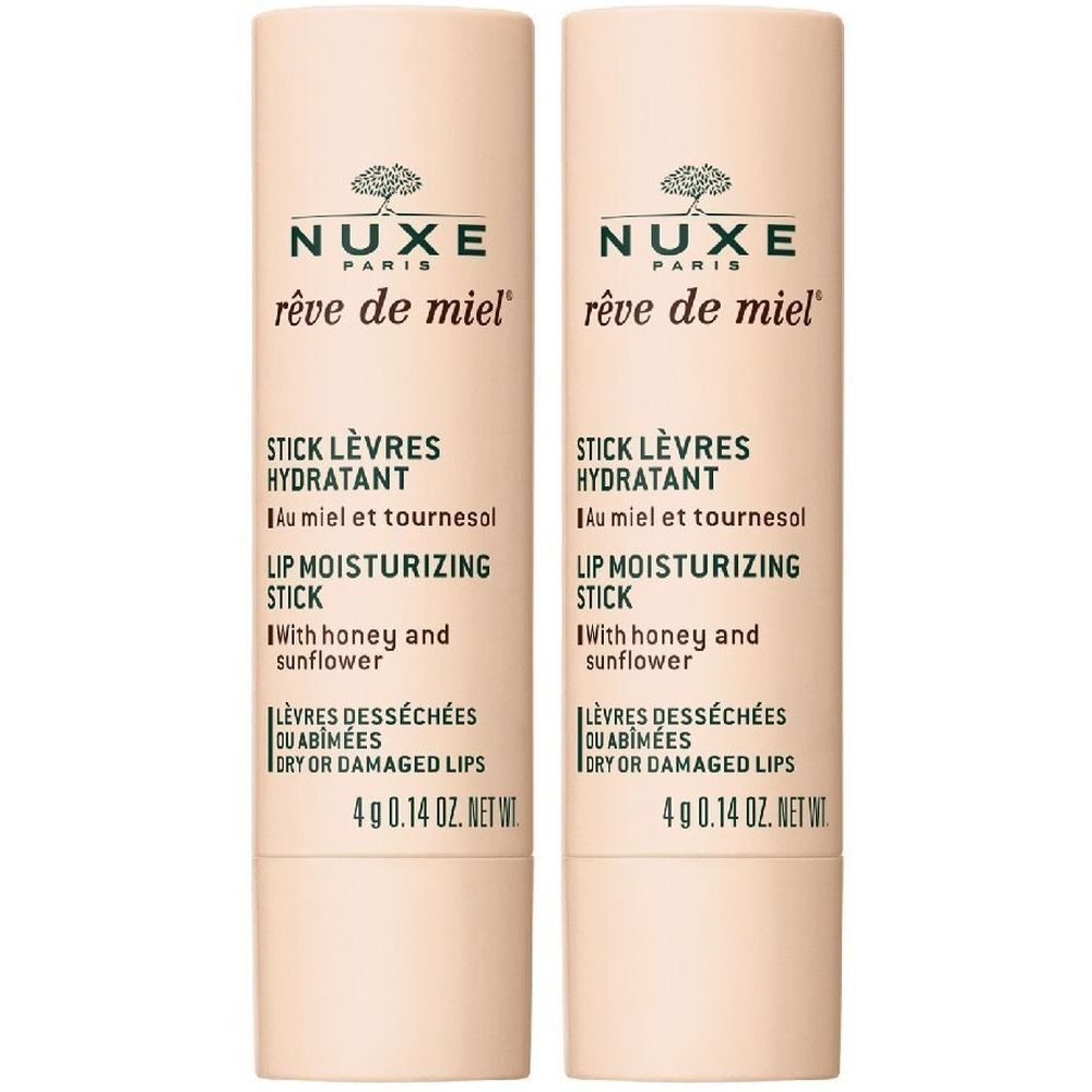 Nuxe Rêve De Miel® Stick Labbra Idratante Al Miele Set da 2