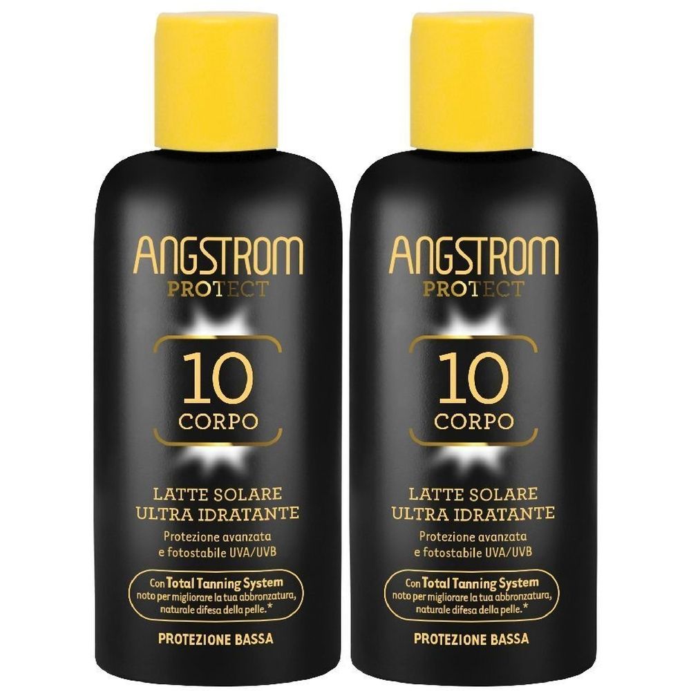 Angstrom Protect Latte Solare Corpo Ultra Idratante SPF 10 Set da 2
