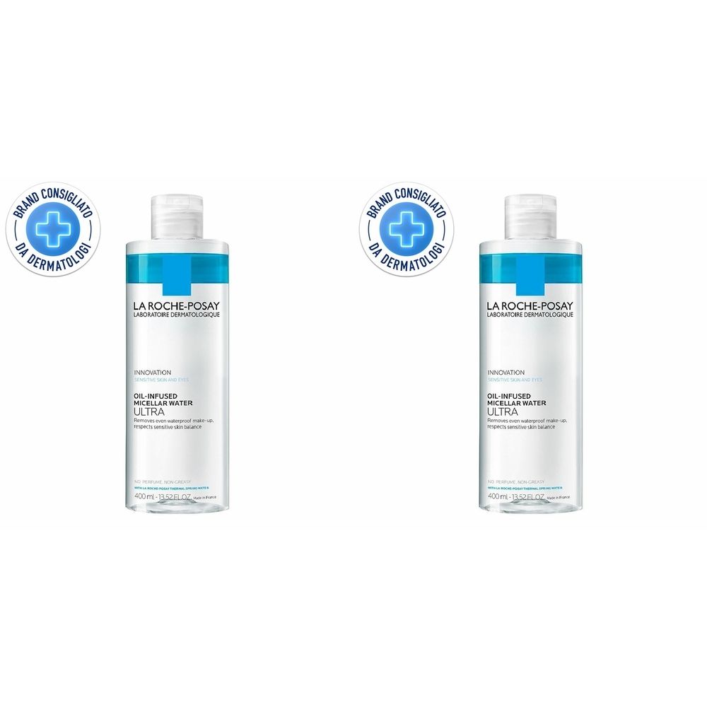 La Roche-Posay Toleriane Physiologique Acqua micellare oleosa bifasica 400 ml Set da 2