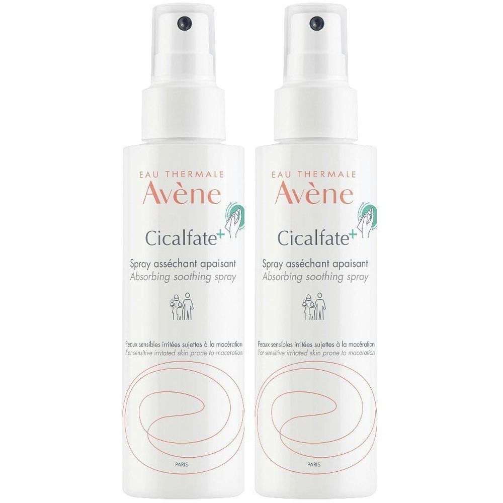 Eau Thermale Avène Cicalfate+ Spray Adsorbente Ristrutturante 100ml - Pelle fragilizzata Set da 2