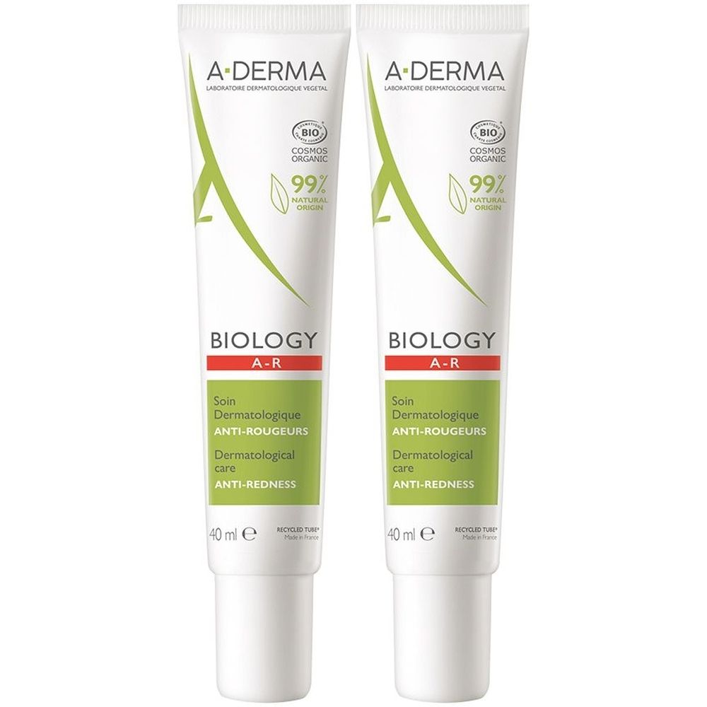 A-Derma Biology AR Trattamento dermatologico anti-rossori 40ml - Pelle sensibile soggetta a rossori Set da 2
