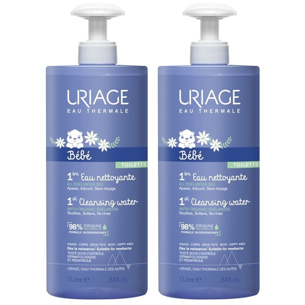 URIAGE BABY - 1a Acqua detergente 1lt Set da 2