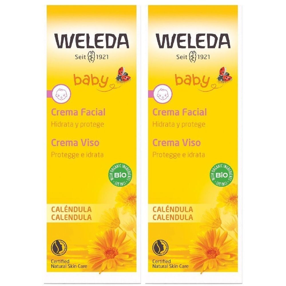 WELEDA Baby Crema Viso Calendula Set da 2