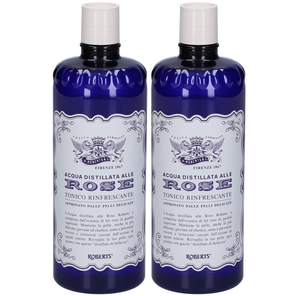 Acqua Alle Rose Tonico Viso con Acqua Distillata Alle Rose Set da 2