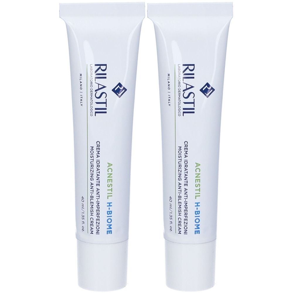 Rilastil Acnestil H-Biome Crema Idratante Anti-Imperfezioni Set da 2