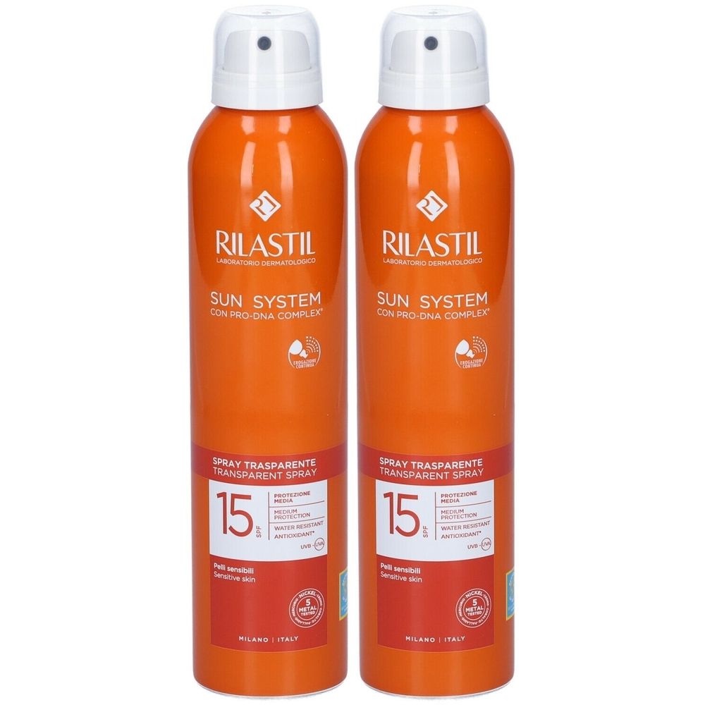 Rilastil Sun System Transparent Spray Spf 15 Set da 2