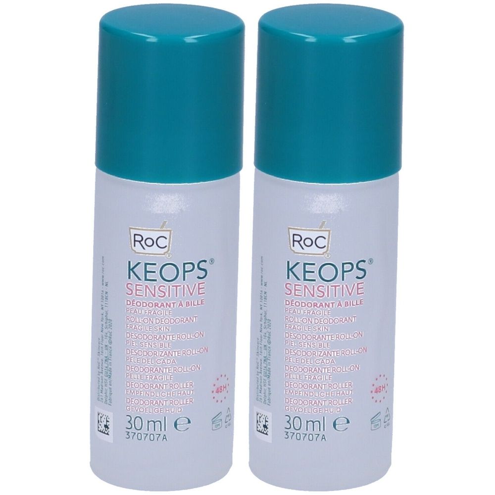 RoC® KEOPS Deodorante Roll-On Sensitive Pelle Sensibile Set da 2